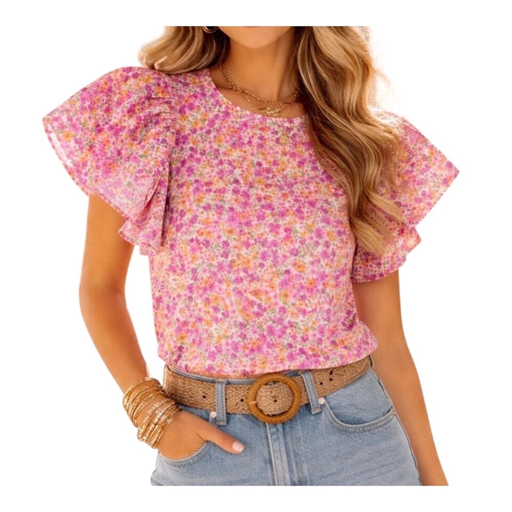 Zara Exaggerated Puffy Sleeve Top